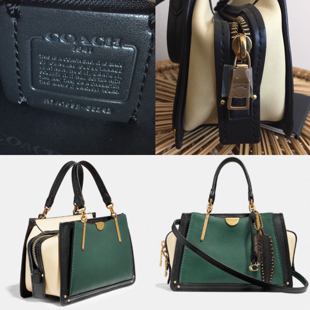 Coach Dreamer 21 Crossbody Bag Color Block Green Mini - Picture 3 of 7